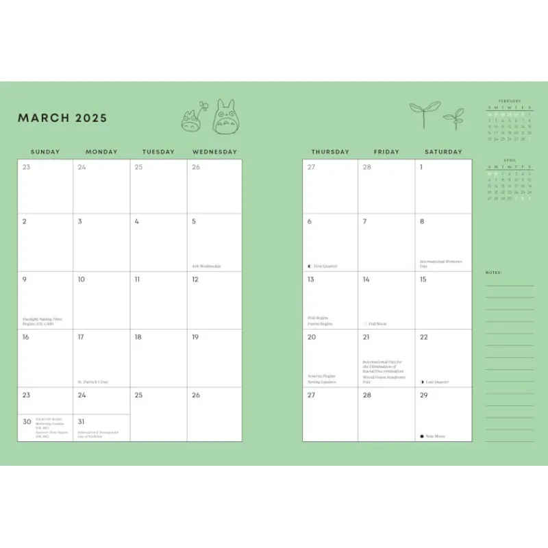 Schedule Diaries And Calendars*Maison Ghibli 2025 Diary - My Neighbor Totoro