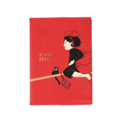 Schedule Diaries And Calendars*Maison Ghibli 2025 Felt Diary Kiki & Jiji on the broom - Kiki's Delivery Service