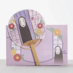 Accessories*Maison Ghibli Bamboo Fan & Letter Set No Face with Flower - Spirited Away