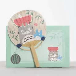 Accessories*Maison Ghibli Bamboo Fan & Letter Set Totoro with Watermelon - My Neighbor Totoro