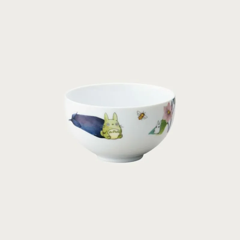 Kitchenware*Maison Ghibli Bowl 13cm Totoro Eggplant and flower - My Neighbor Totoro