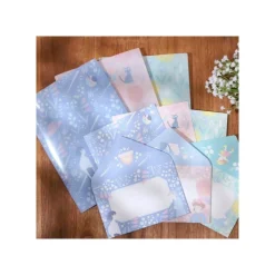 Postcards And Letter Papers*Maison Ghibli Clear Folder & Letter Set Kiki’s garden - Kiki's Delivery Service