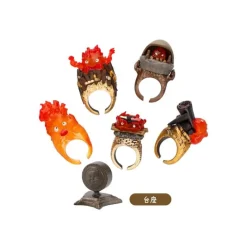 Figurines*Maison Ghibli Collection Calcifer Assorted 6 Rings - Howl's Moving Castle
