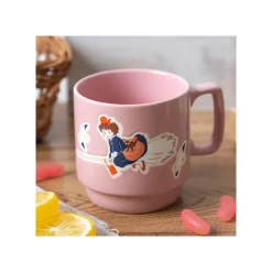 Kitchenware*Maison Ghibli Coloful embossed mug Kiki on her broom - Kiki's Delivery Service