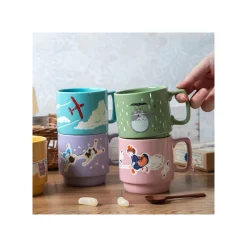 Kitchenware*Maison Ghibli Coloful embossed mug Totoro Holding Umbrella - My Neighbor Totoro