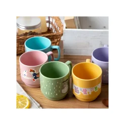 Kitchenware*Maison Ghibli Coloful embossed mug Totoro Holding Umbrella - My Neighbor Totoro