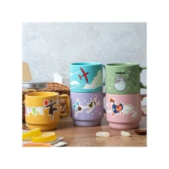 Kitchenware*Maison Ghibli Coloful embossed mug Totoro Holding Umbrella - My Neighbor Totoro