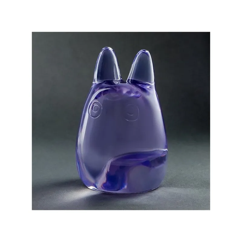 Statues*Maison Ghibli Crystal Figurine Transparent Small Totoro Purple - My Neighbor Totoro