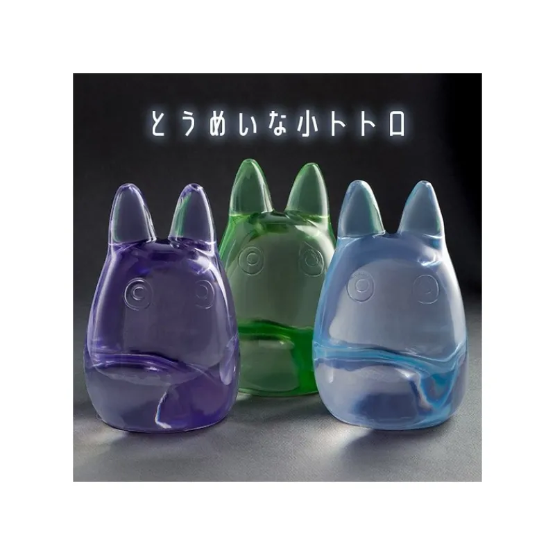 Statues*Maison Ghibli Crystal Figurine Transparent Small Totoro Purple - My Neighbor Totoro