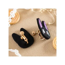 Jewellery*Maison Ghibli Earrings Embroidery serie Jiji - Kiki's Delivery Service