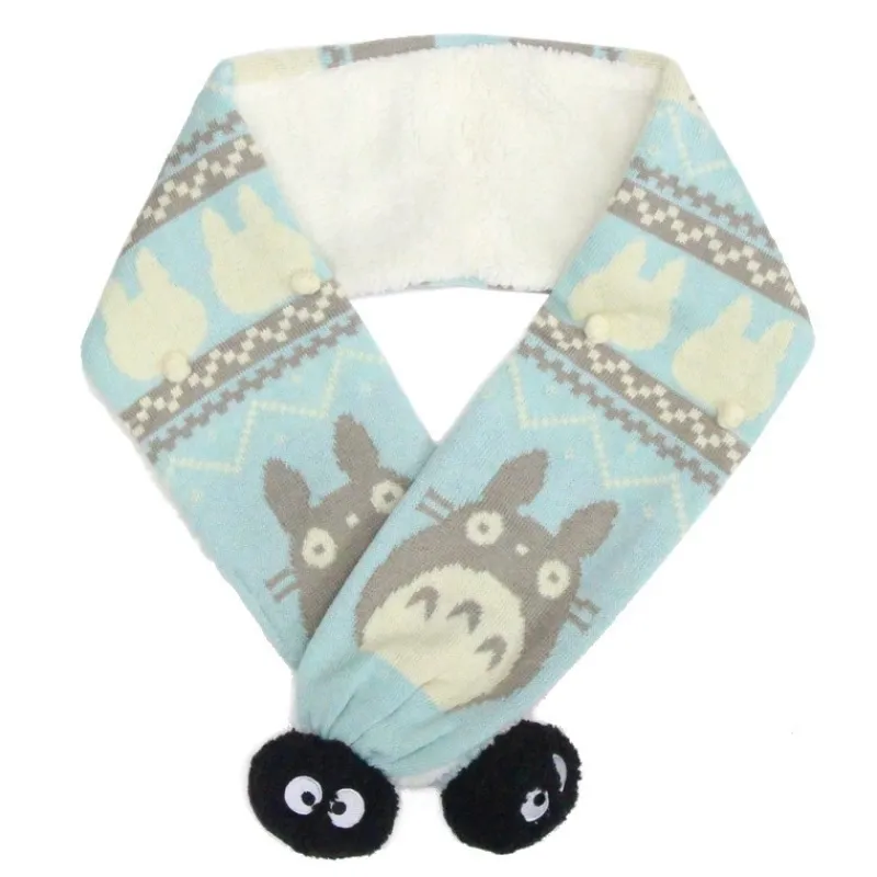 Outfits*Maison Ghibli ECHARPE A POMPONS HIVER BLEU – MON VOISIN TOTORO