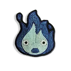 Pins*Maison Ghibli Embroidered Jewel Brooch Blue Calcifer - Howl’s Moving Castle