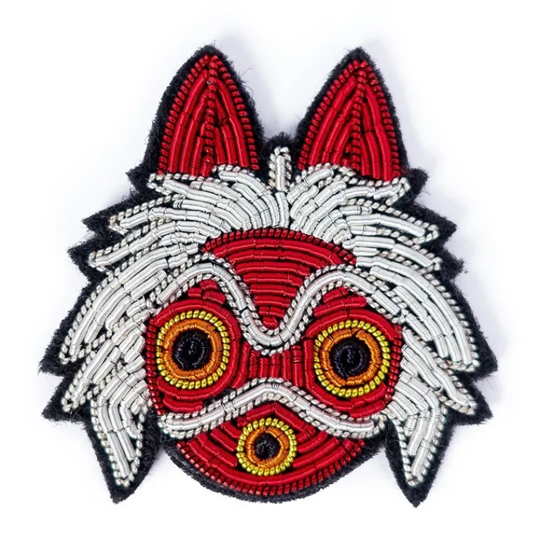 Pins*Maison Ghibli Embroidered Jewel Brooch San’s mask - Princess Mononoke