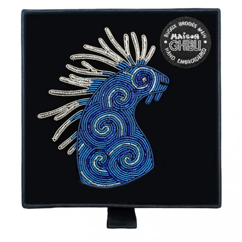 Pins*Maison Ghibli Embroidered Jewel Brooch Night Walker - Princess Mononoke