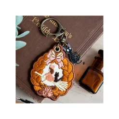 Keychains*Maison Ghibli Embroidery Keychain Wreath of bread - Kiki's Delivery Service