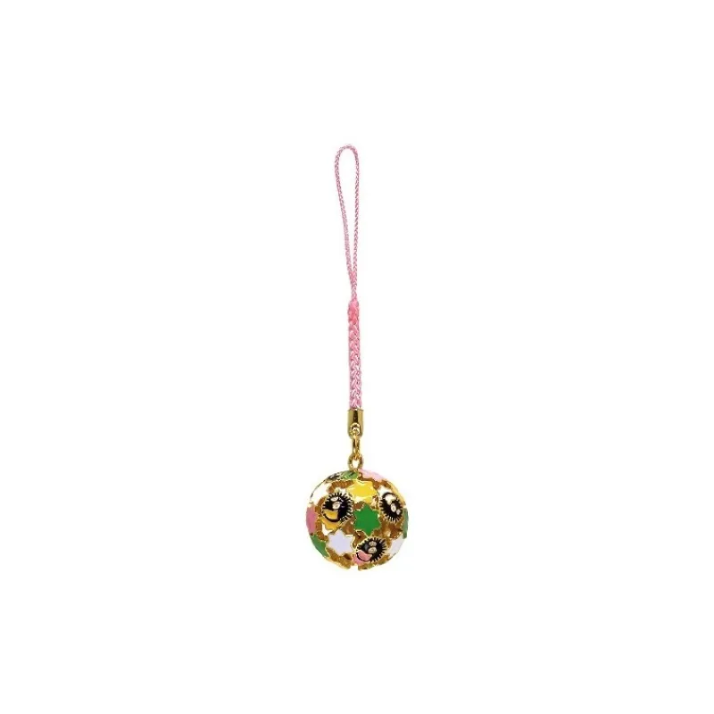 Straps*Maison Ghibli Golden Ring Bell With Strap Soot Sprites and Candy - Spirited Away