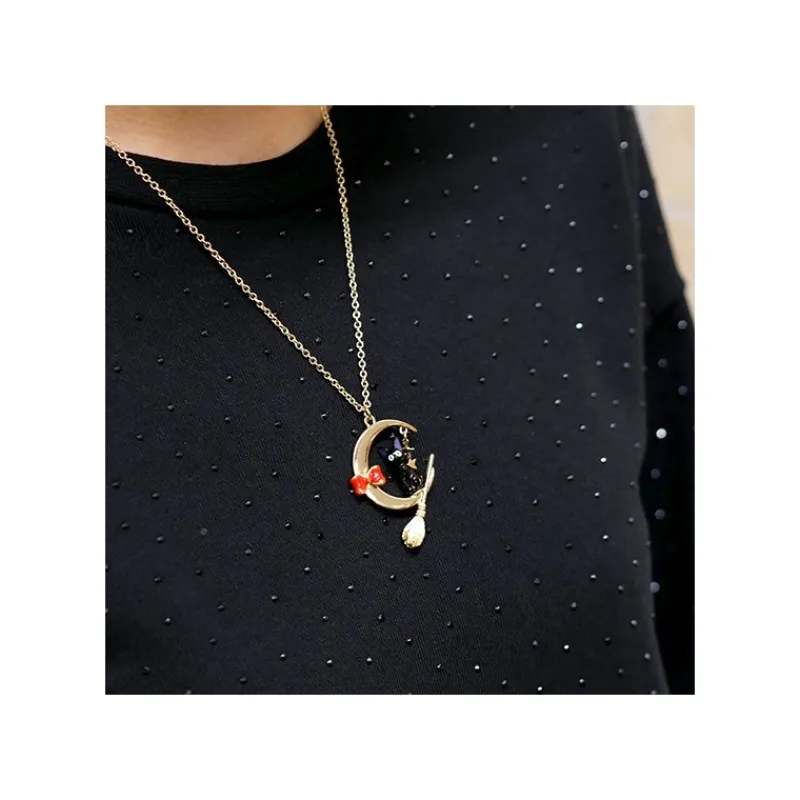 Jewellery*Maison Ghibli Jiji With Moon Necklace - Kiki's Delivery Service