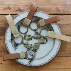 Keychains*Maison Ghibli Leather Key Chain Robot - Castle in the Sky