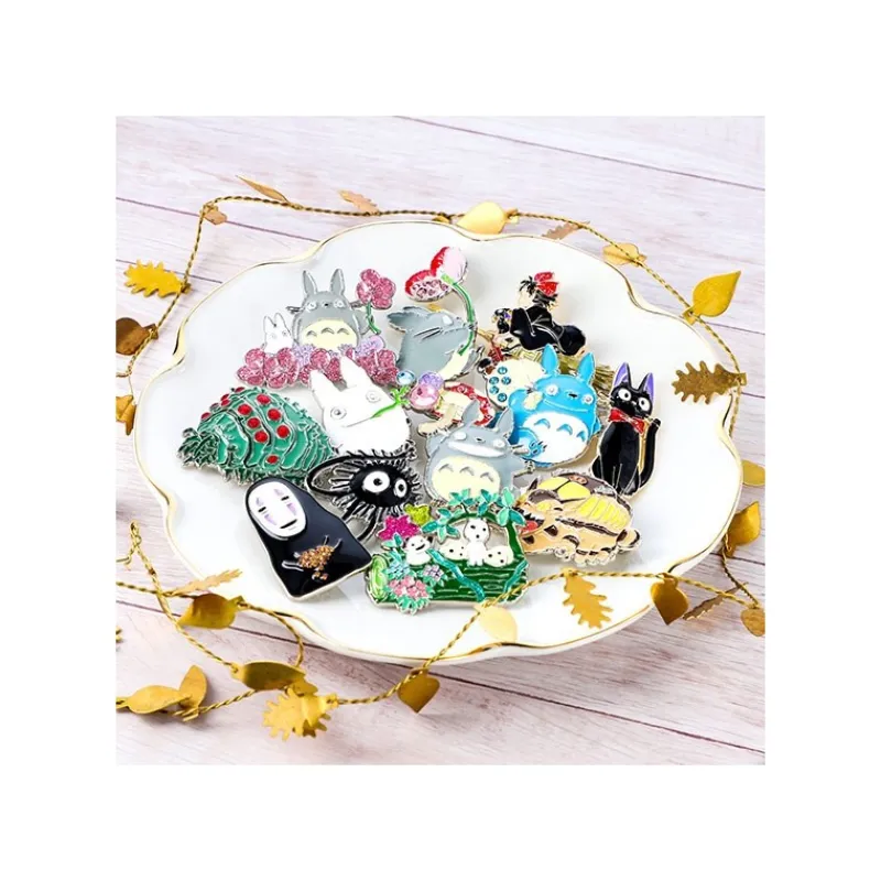 Pins*Maison Ghibli Metal Brooch Totoro Mushroom - My Neighbor Tororo