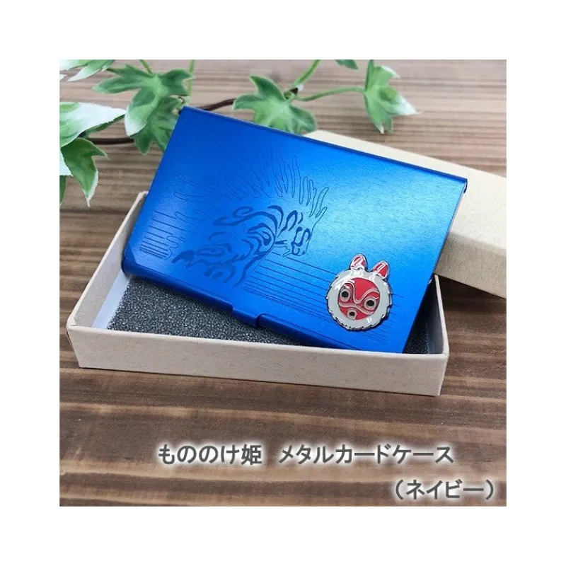 Accessories*Maison Ghibli Metal Card Case Blue Spirit of the Forest - Princess Mononoke