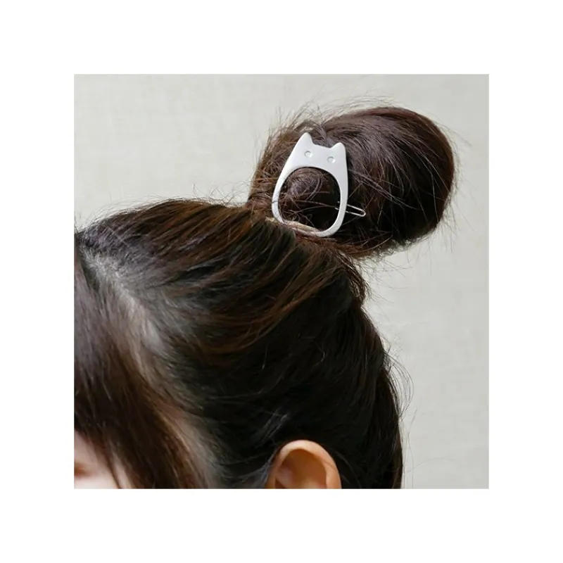 Jewellery*Maison Ghibli Metal Hair Clip White Totoro - My Neighbor Totoro
