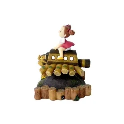 Statues*Maison Ghibli MINI FIGURE MEI AND CAT BUS WOODEN HOUSE - MY NEIGHBOR TOTORO