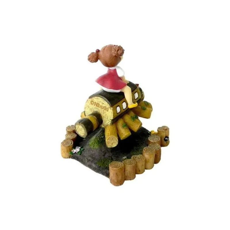 Statues*Maison Ghibli MINI FIGURE MEI AND CAT BUS WOODEN HOUSE - MY NEIGHBOR TOTORO