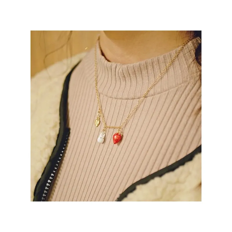 Jewellery*Maison Ghibli Necklace Strawberry and White Totoro - My Neighbor Totoro
