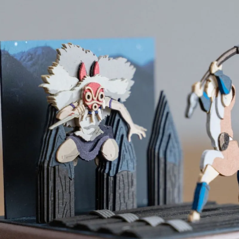 Arts And Crafts*Maison Ghibli Paper Craft San fighting - Princess Mononoke