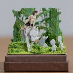 Arts And Crafts*Maison Ghibli Paper Craft San, Moro and Kodama -Princess Mononoke