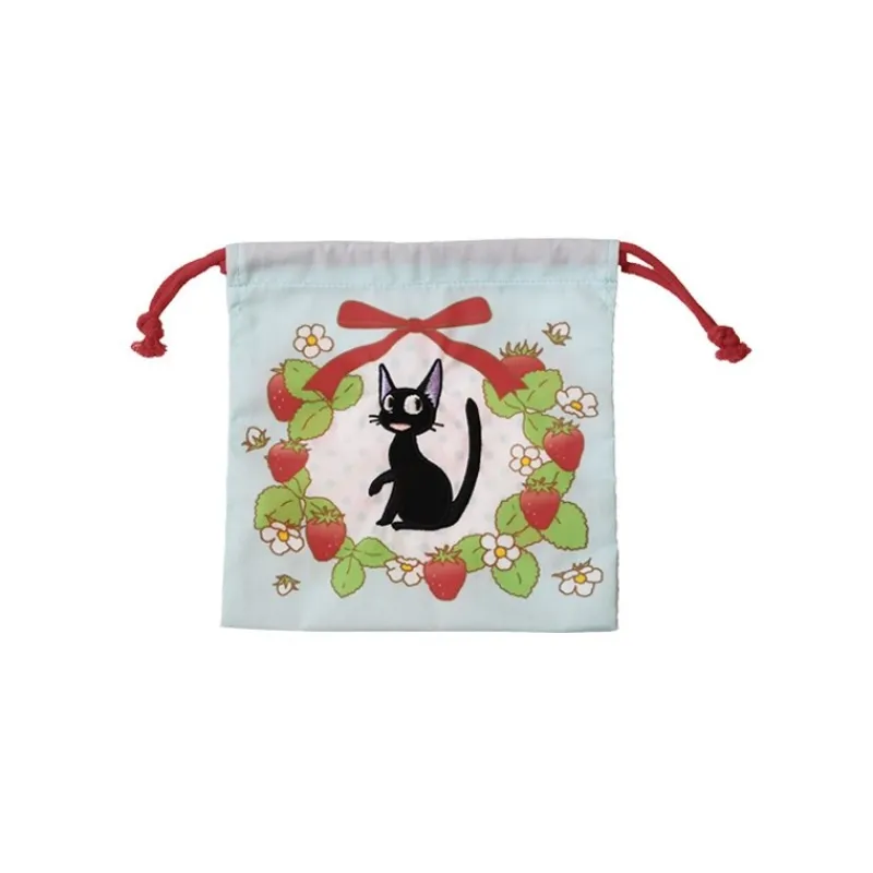 Bags*Maison Ghibli Satchel with lanyard Jiji strawberries 20 x 19 cm - Kiki's Delivery S