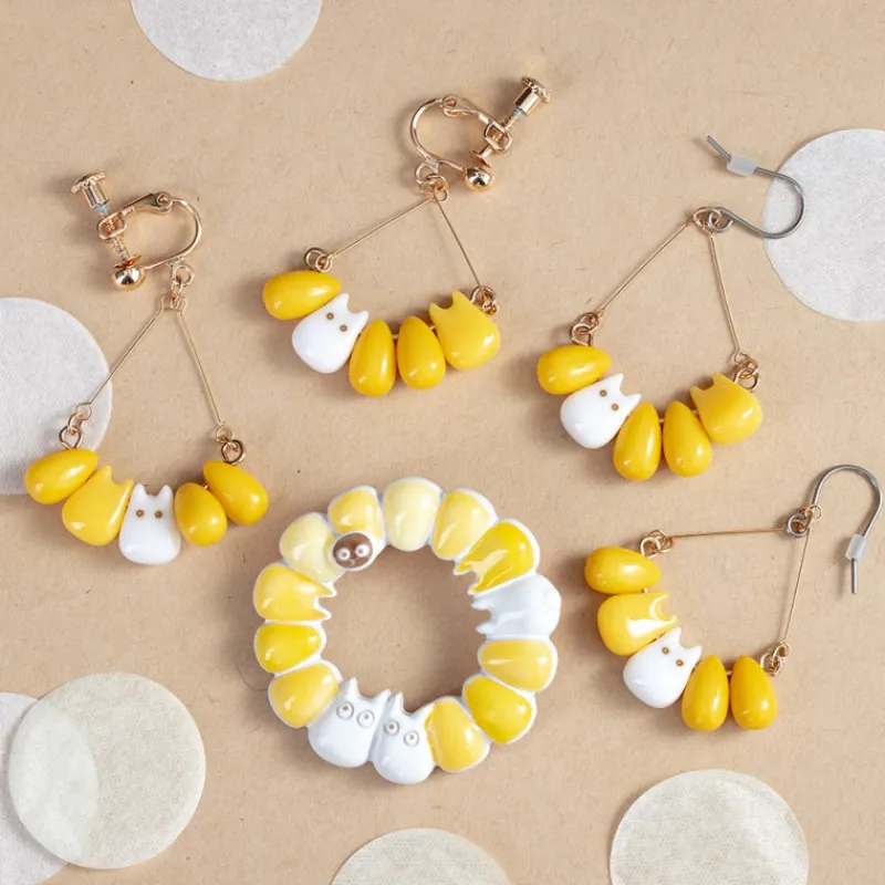 Jewellery*Maison Ghibli Small Totoro & Corn Pierced Earrings - My Neighbor Totoro