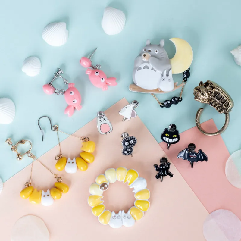 Jewellery*Maison Ghibli Small Totoro & Corn Pierced Earrings - My Neighbor Totoro