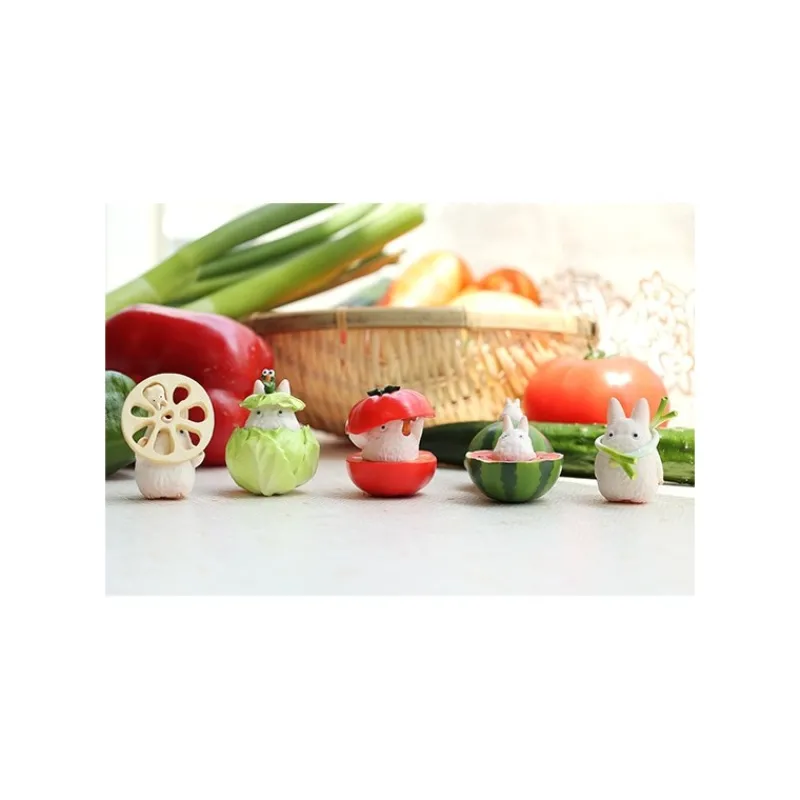 Figurines*Maison Ghibli Small Totoro & Vegetables Collect of 6 figurines - My Neighbor Totoro