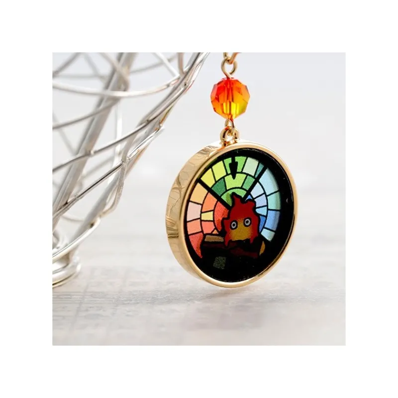 Jewellery*Maison Ghibli STAINED GLASS SERIES - EARRINGS CALCIFER- HOWL'S MOVING CASTLE