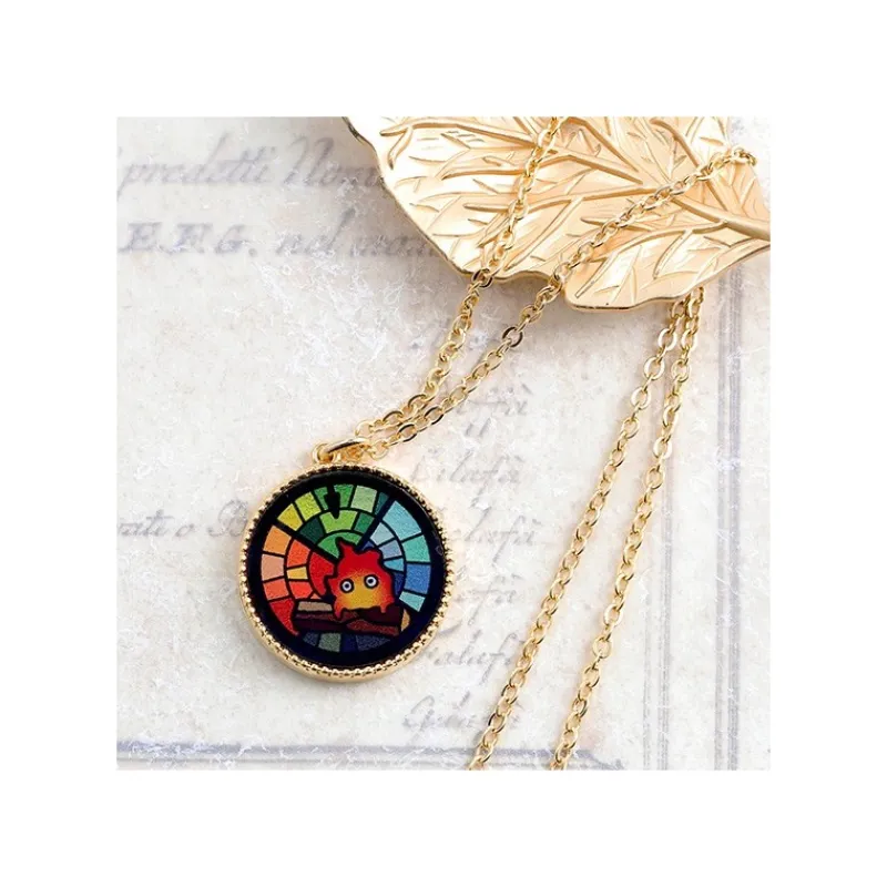 Jewellery*Maison Ghibli STAINED GLASS SERIES - PENDANT CALCIFER-HOWL'S MOVING CASTLE