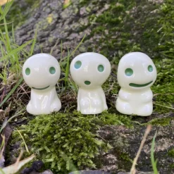 Statues*Maison Ghibli Statue Kodama C & 1 Blind Power Stone - Princess Mononoke