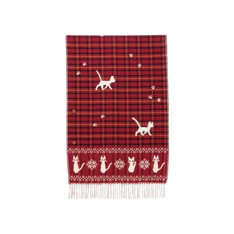 Outfits*Maison Ghibli Stole With Button Jiji Check Pattern - Kiki's Delivery Service