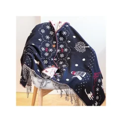Outfits*Maison Ghibli STOLE WITH BUTTON KIKI SNOWING CITY - KIKI’S DELIVERY SERVICE