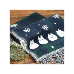 Outfits*Maison Ghibli Stole With Button Totoro Check Pattern - My Neighbor Tororo