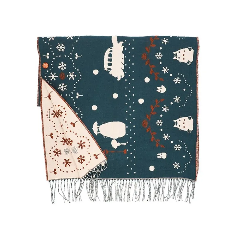 Outfits*Maison Ghibli STOLE WITH BUTTON WALKING IN SNOW - MY NEIGHBOR TOTORO