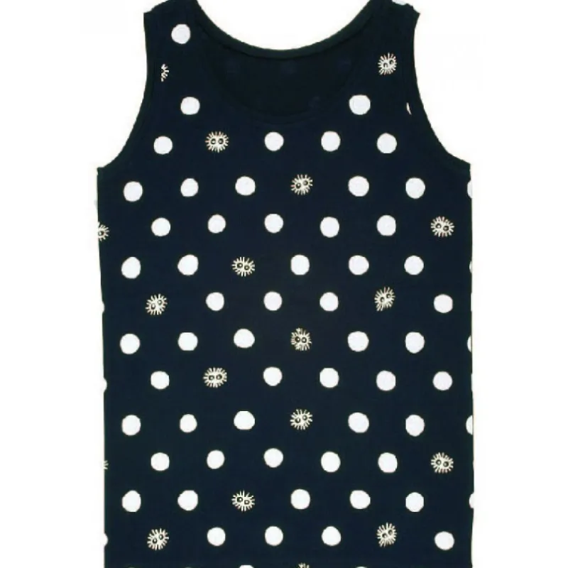 Outfits*Maison Ghibli TANK TOP TOTORO KUROSUKE DOTS BLACK(LADIES) - MY NEIGHBOR TOTORO
