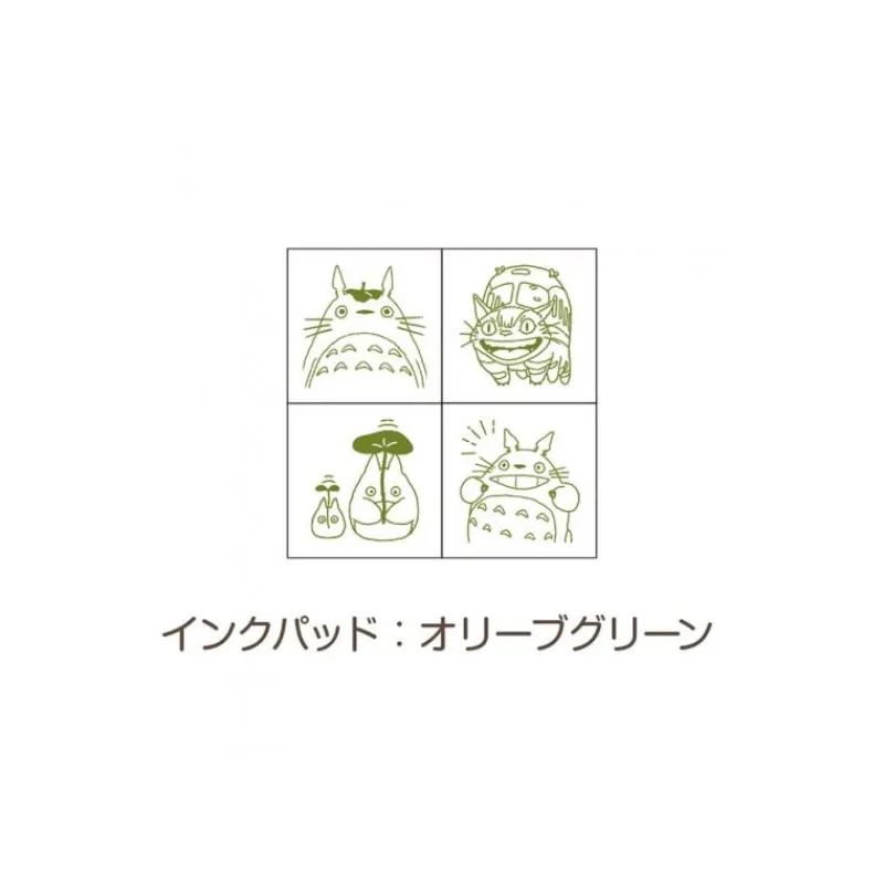 Small Equipment*Maison Ghibli Totoro & Catbus Mini Stamp Set Green - My Neighbor Totoro