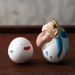 Toys*Maison Ghibli Two pack Roly-poly figurines Heron & Warawara - The Boy and the Heron
