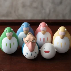 Toys*Maison Ghibli Two pack Roly-poly figurines Heron & Warawara - The Boy and the Heron
