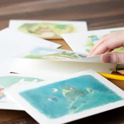 Postcards And Letter Papers*Maison Ghibli Watercolour Greeting cards 24 x 15,8 cm Rescue - Castle in the Sky