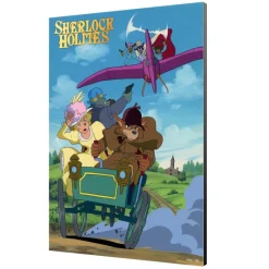 Wall Decoration*Maison Ghibli Wood Panel 01 - Sherlock vs Moriarty - Sherlock Hound
